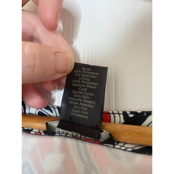 Ann Taylor Orange Navy Keyhole Paisley Sleeveless Maxi Dress Small Petite SP - Picture 4 of 6